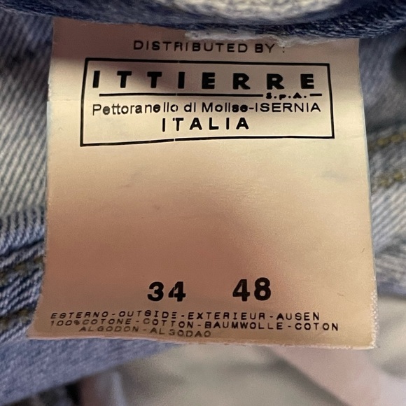 Just Cavalli Embroidered Jeans Straight Leg Contrast Stitch Size 34 Italy 48 - Picture 12 of 16